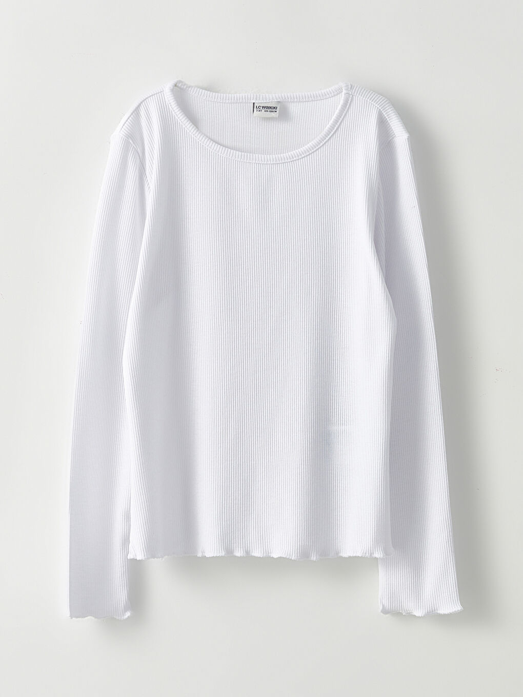 T-Shirt Basique à Manches Longues et Col Rond pour Filles