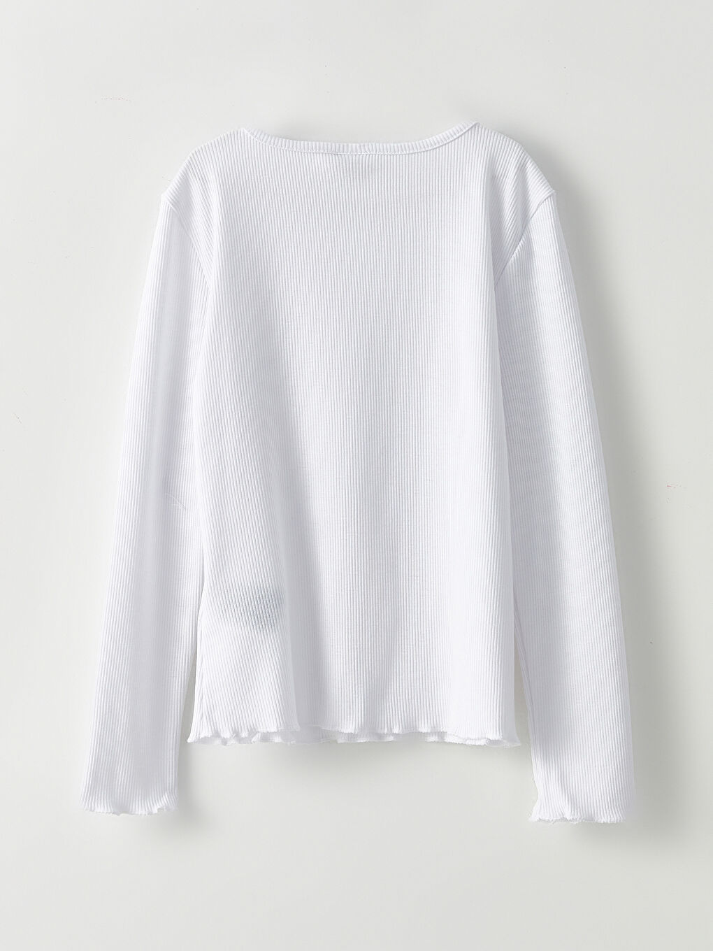 T-Shirt Basique à Manches Longues et Col Rond pour Filles-2