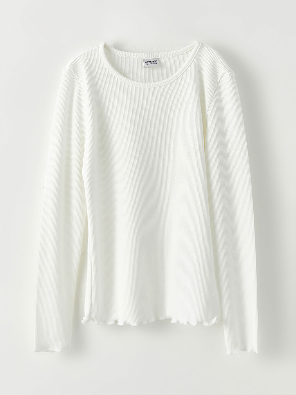 Crew Neck Basic Long Sleeve Girls' T-Shirt