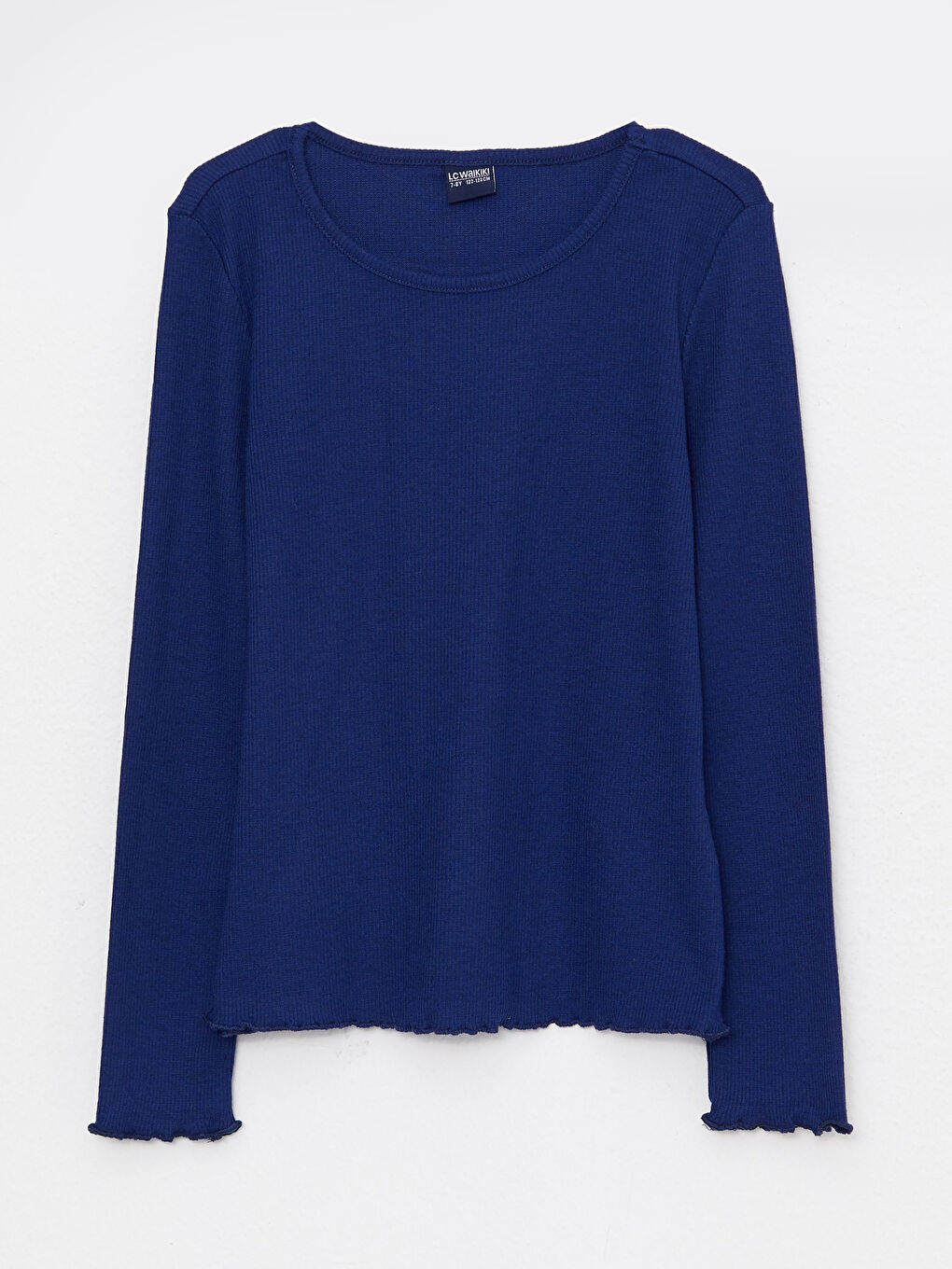 Crew Neck Basic Long Sleeve Girls' T-Shirt