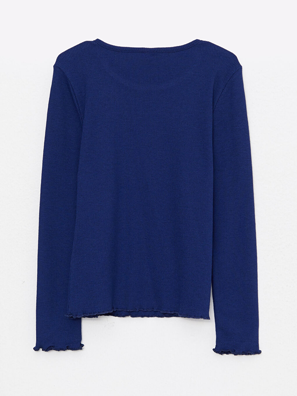 Crew Neck Basic Long Sleeve Girls' T-Shirt-1