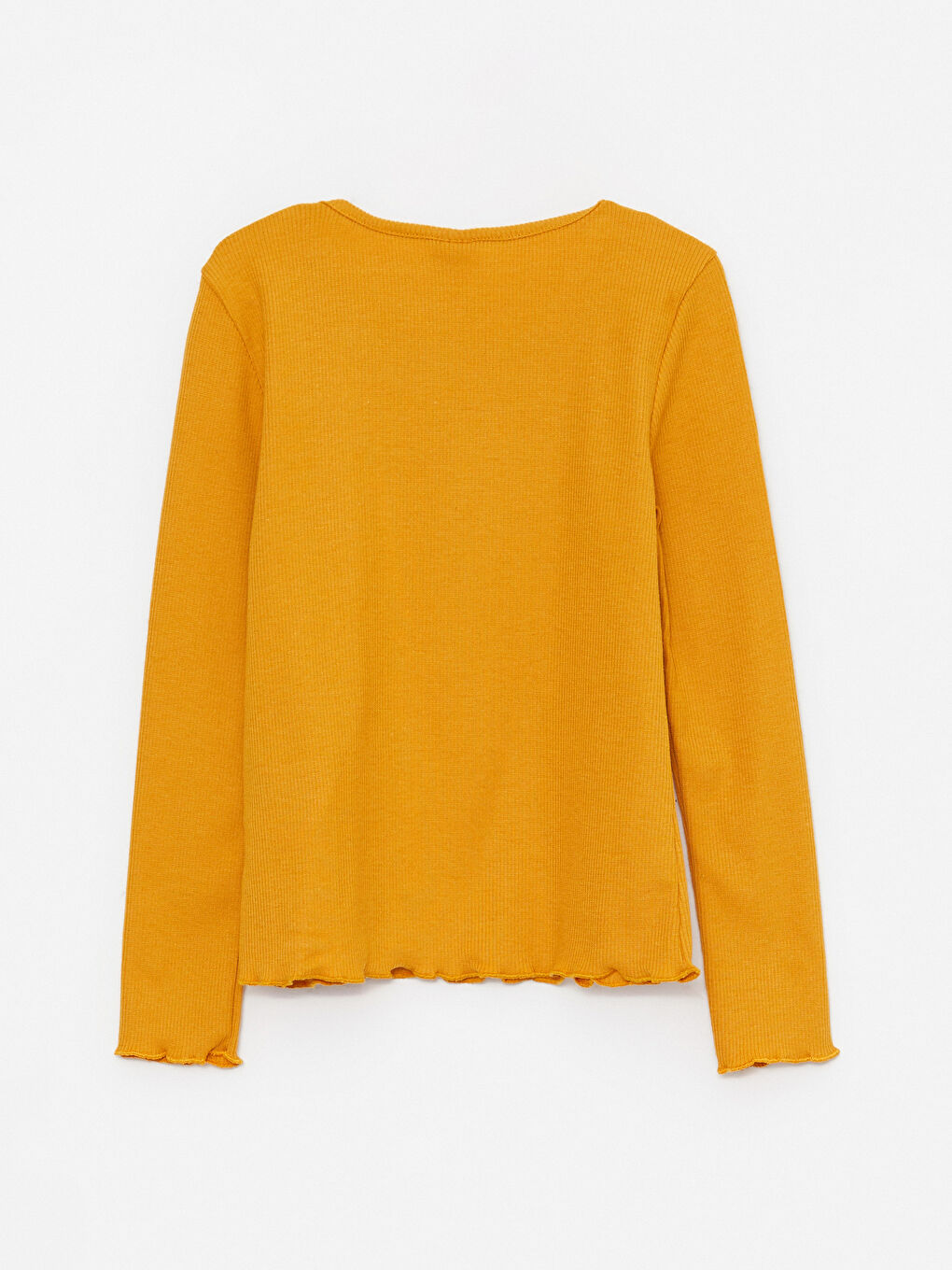 LCW ECO Rundhalsausschnitt Basic Langarm T-Shirt für Mädchen -W2BR72Z4-T7M