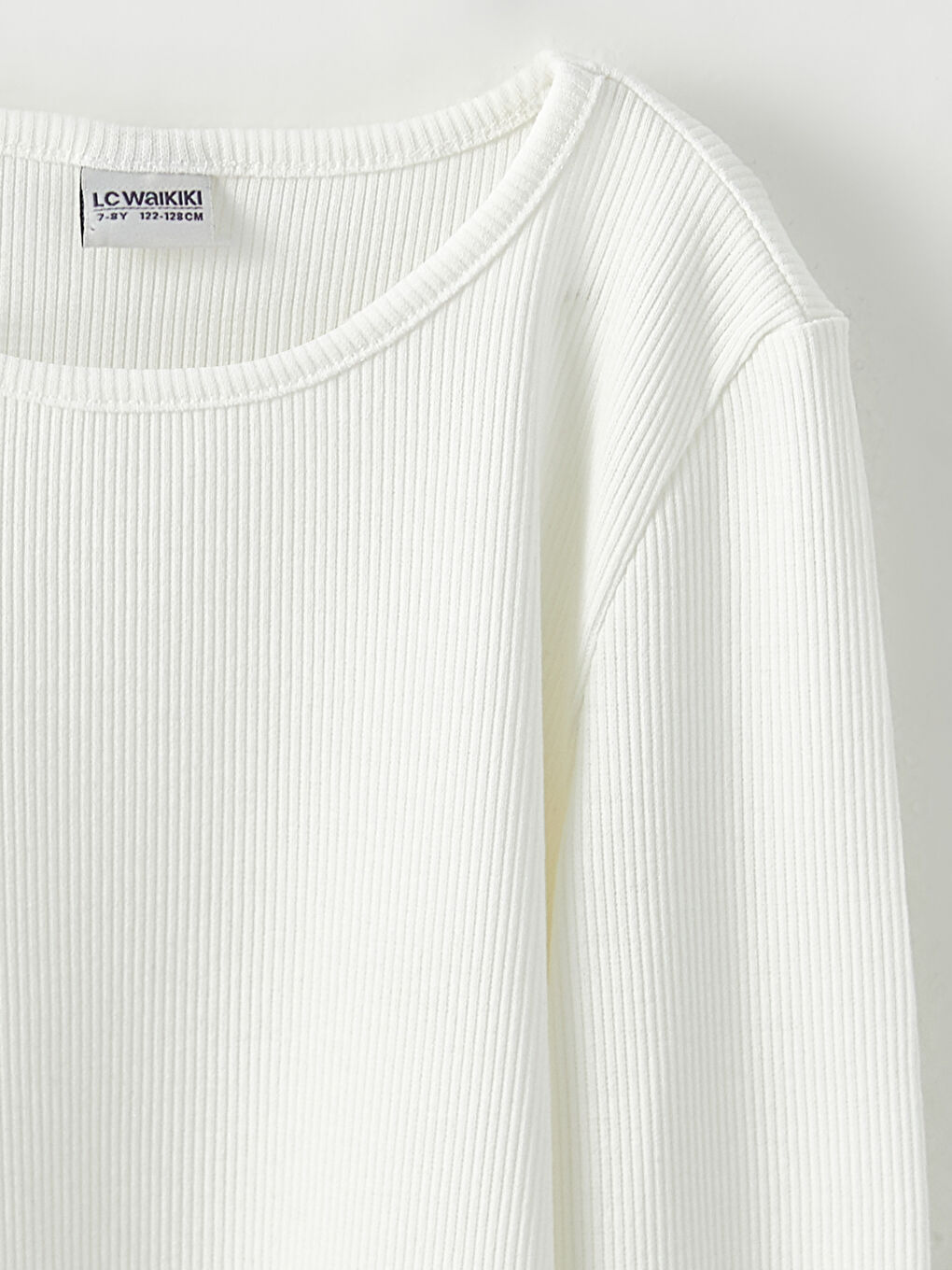 Crew Neck Basic Long Sleeve Girls' T-Shirt-2