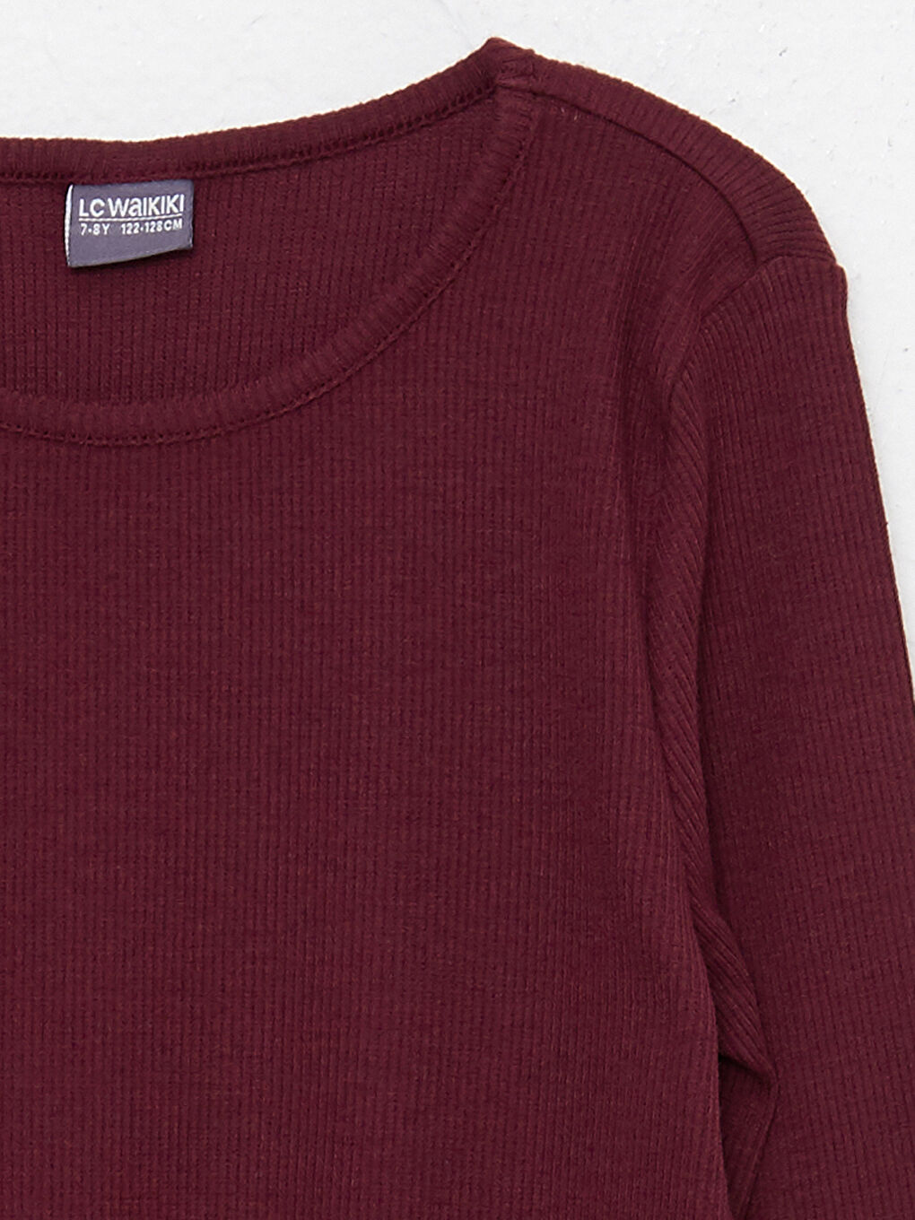 T-Shirt Basique à Manches Longues et Col Rond pour Filles-2