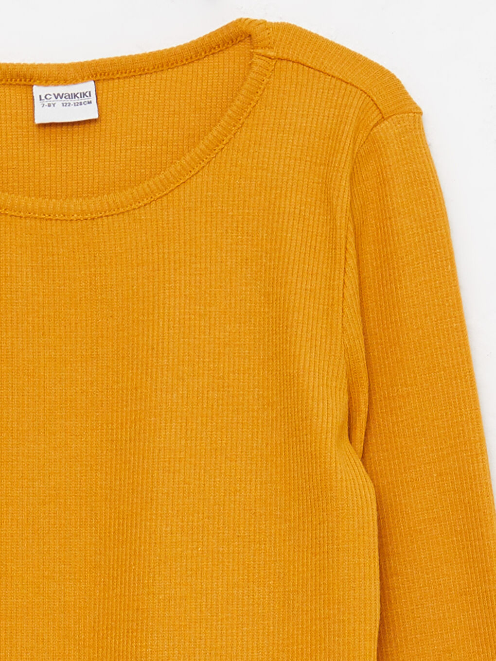LCW ECO Rundhalsausschnitt Basic Langarm T-Shirt für Mädchen -W2BR72Z4-T7M