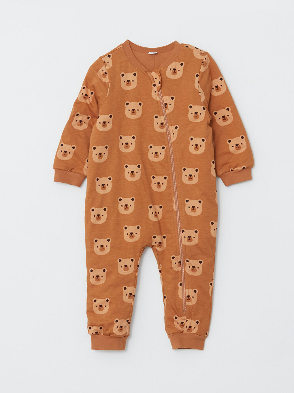 LCW ECO Crew Neck Long Sleeve Printed Baby Boy Jumpsuit -W2BR88Z1-LQX