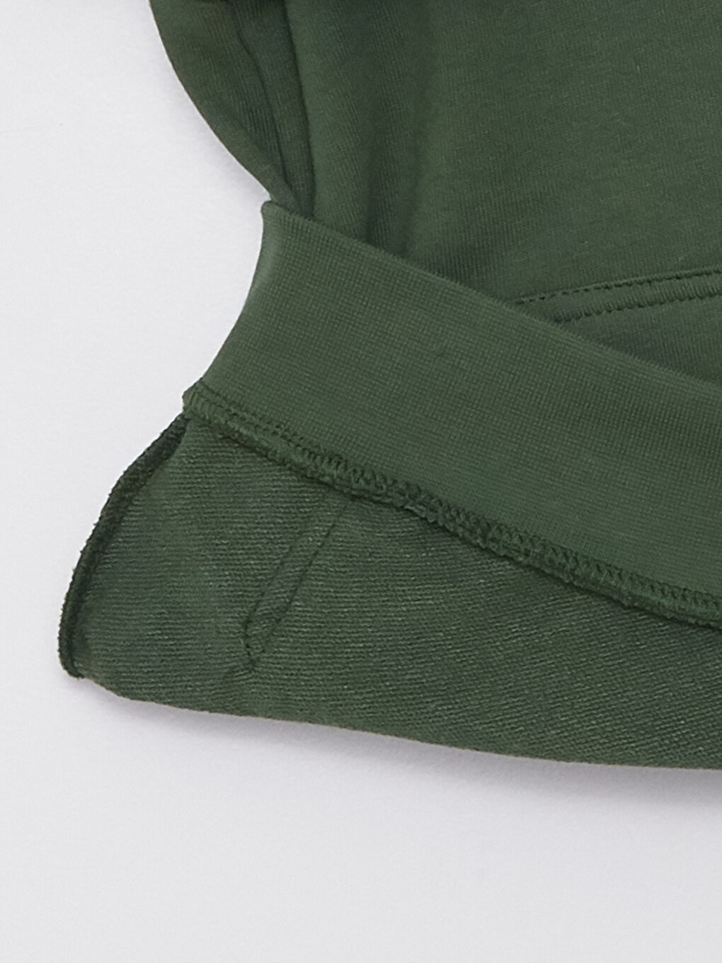 Yeşil Kapüşonlu Basic Uzun Kollu Erkek Çocuk Sweatshirt-2