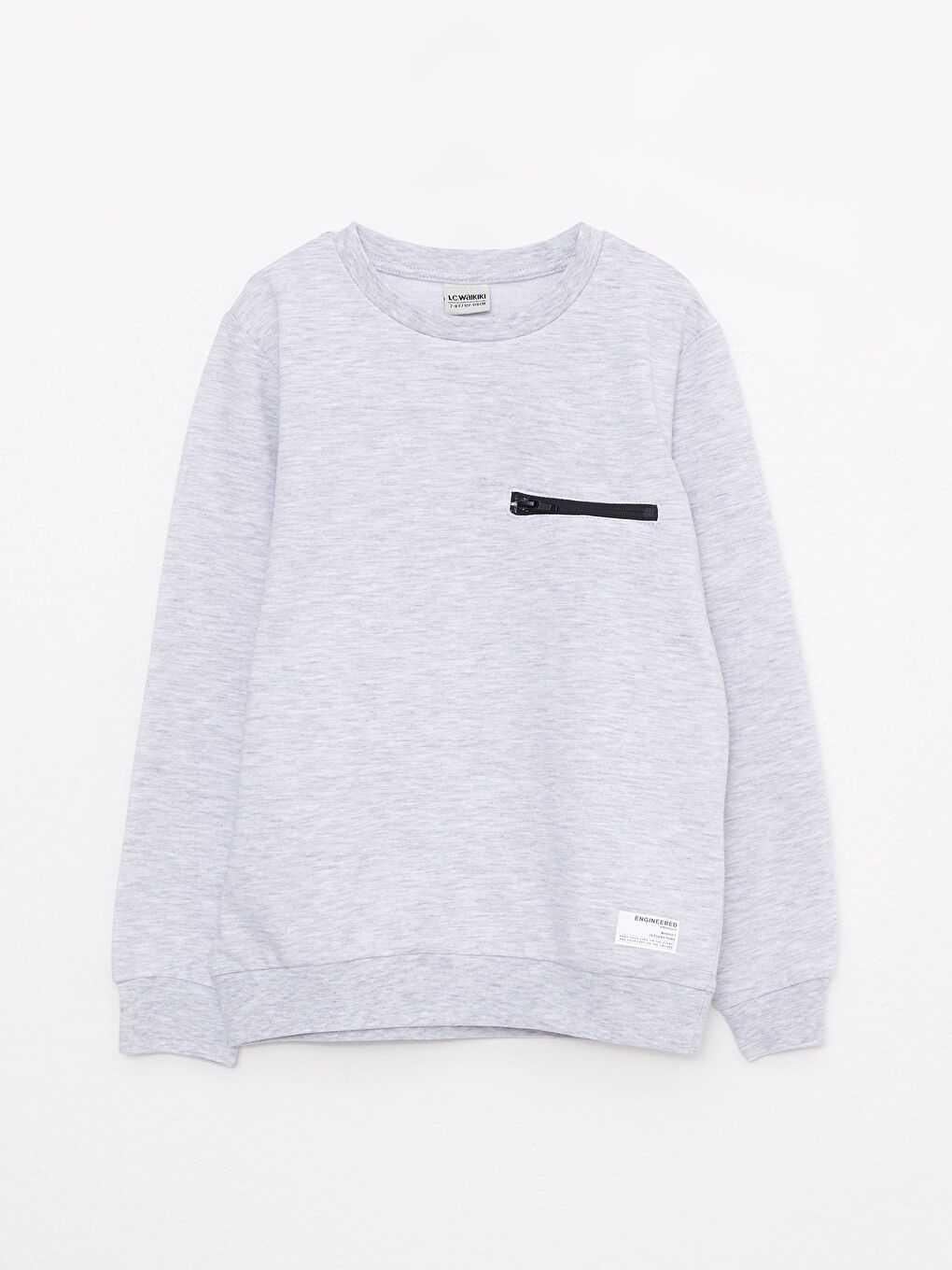 Crew Neck Basic Long Sleeve Boys' Sweatshirt