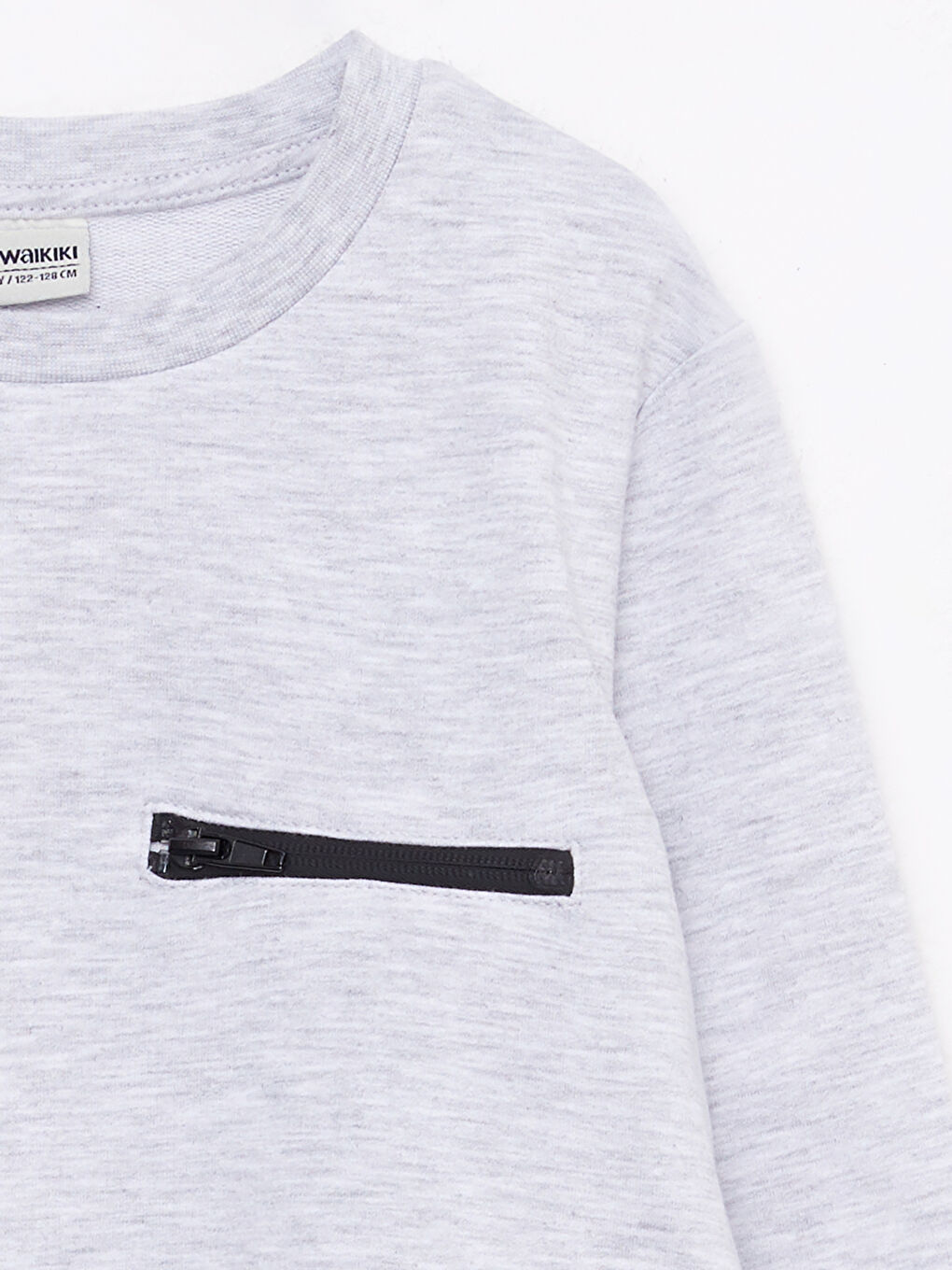 Crew Neck Basic Long Sleeve Boys' Sweatshirt-2