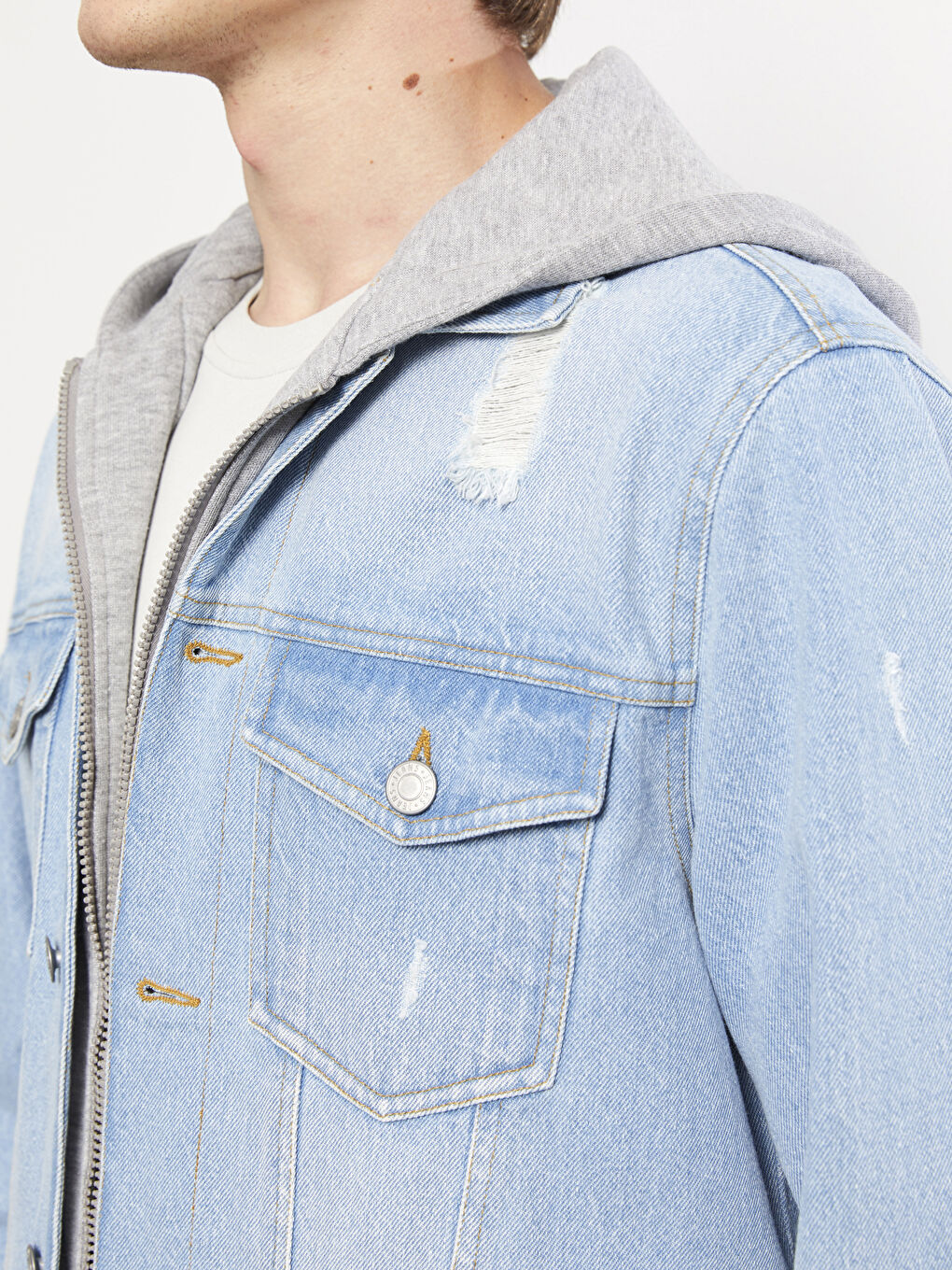 LCW Jeans Regular Fit Hooded Men's Denim Jacket -W2BS15Z8-311