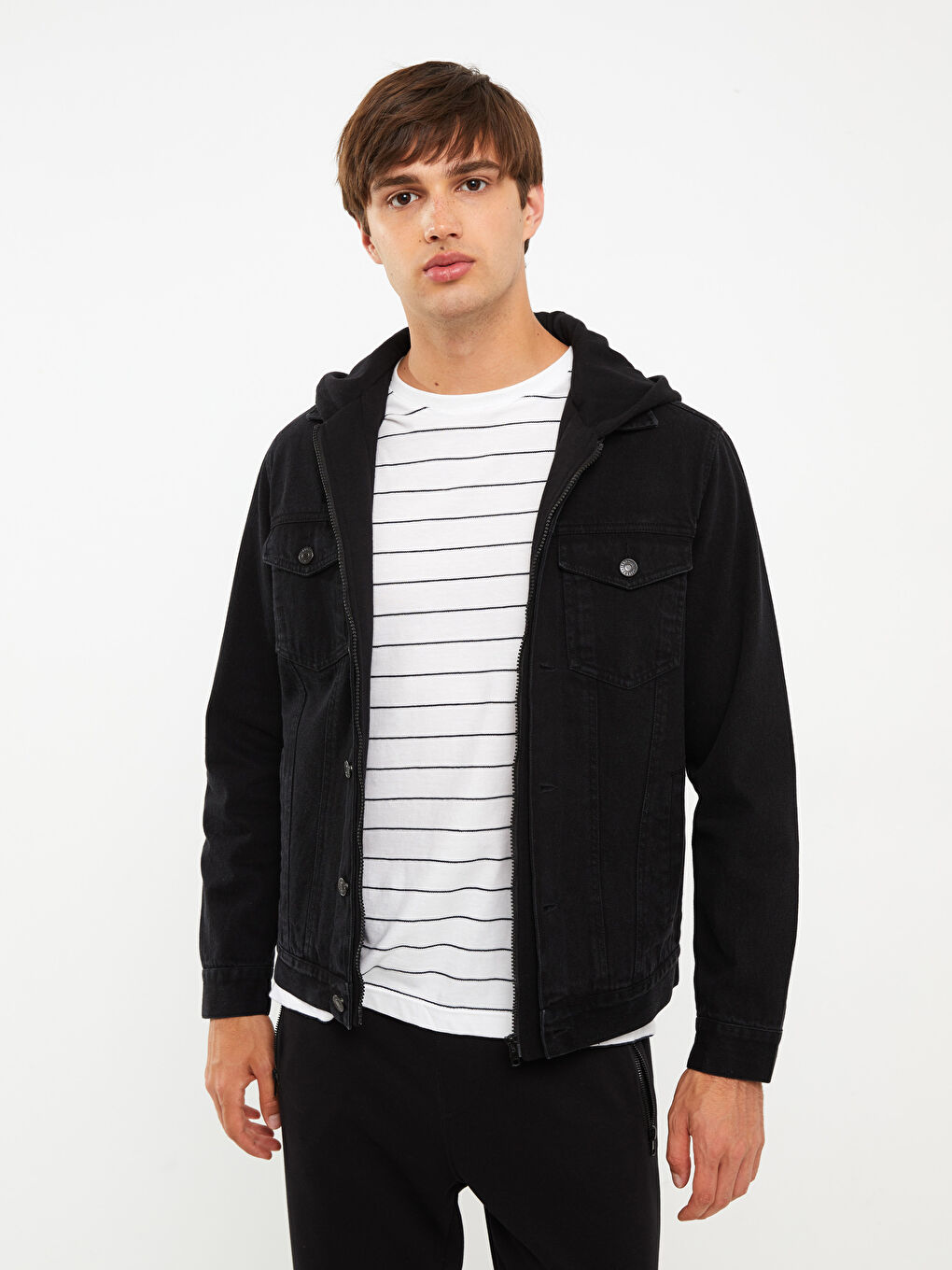جاكيت جينز رجالي بقصة عادية-1