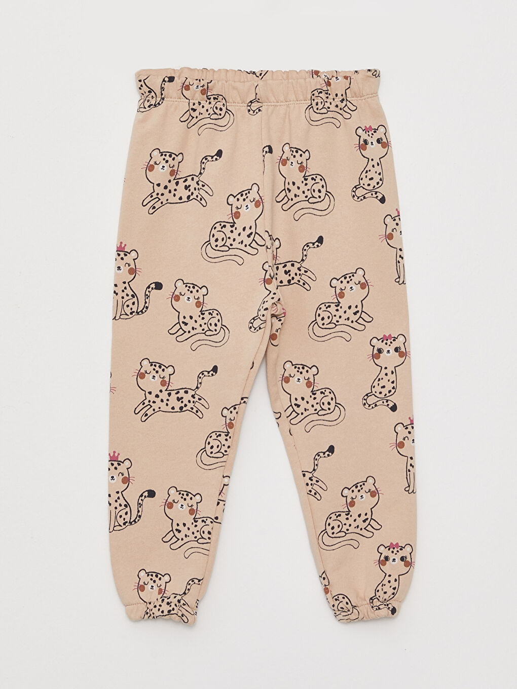 Bej Bisiklet Yaka Uzun Kollu Kız Bebek Pijama Takımı-2