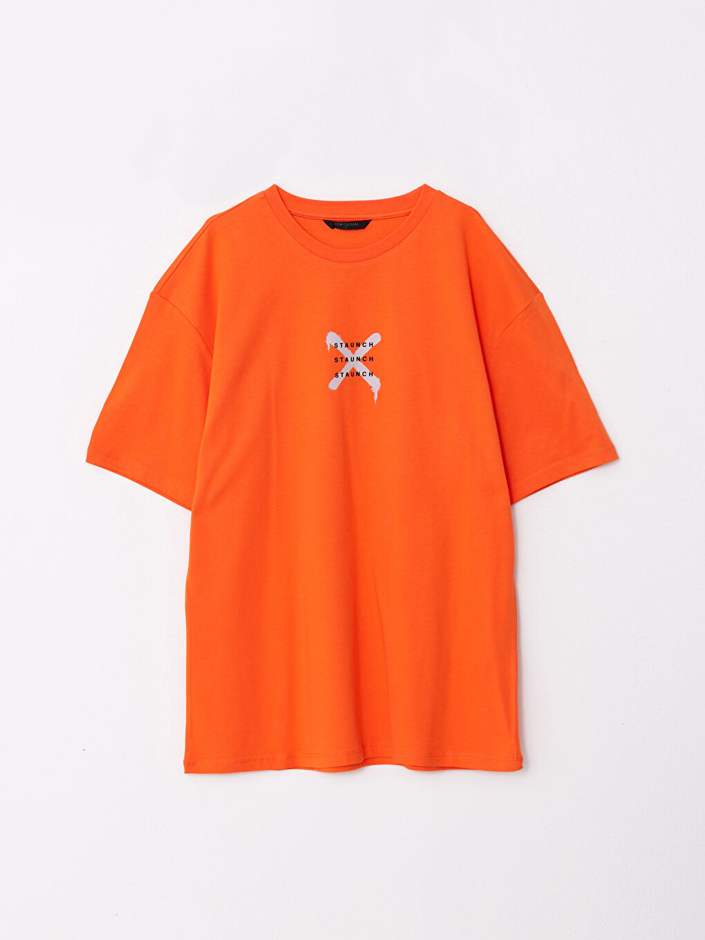 XSIDE Crew Neck Short Sleeve Printed Combed Cotton Men's T-shirt -W2BS64Z8-GGF
