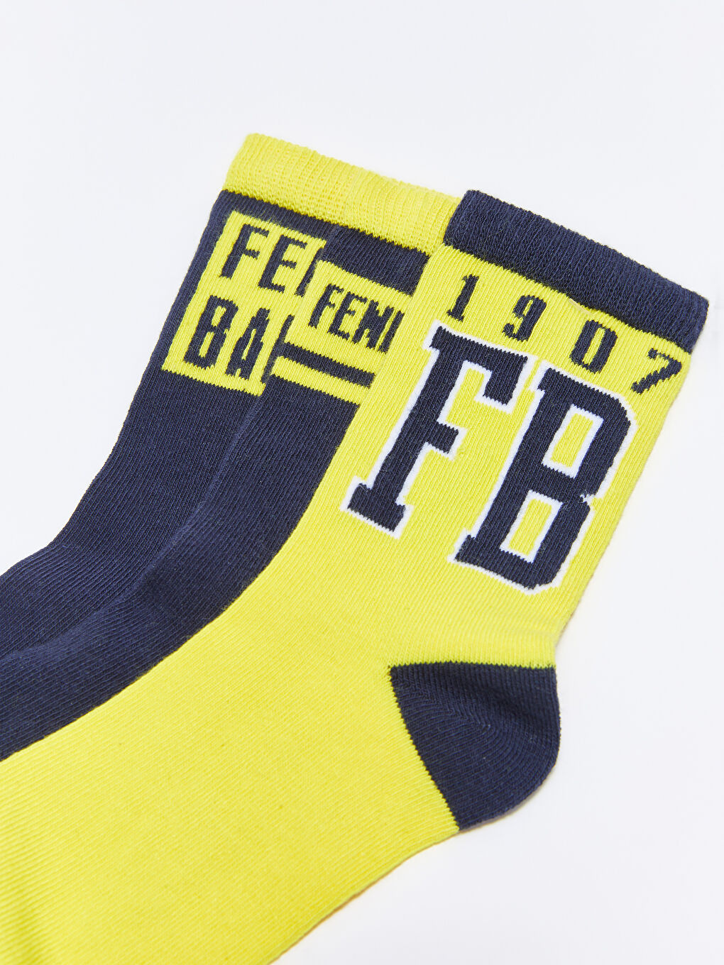 Karışık Fenerbahçe Desenli Erkek Çocuk Taraftar Soket Çorap 3'lü-2