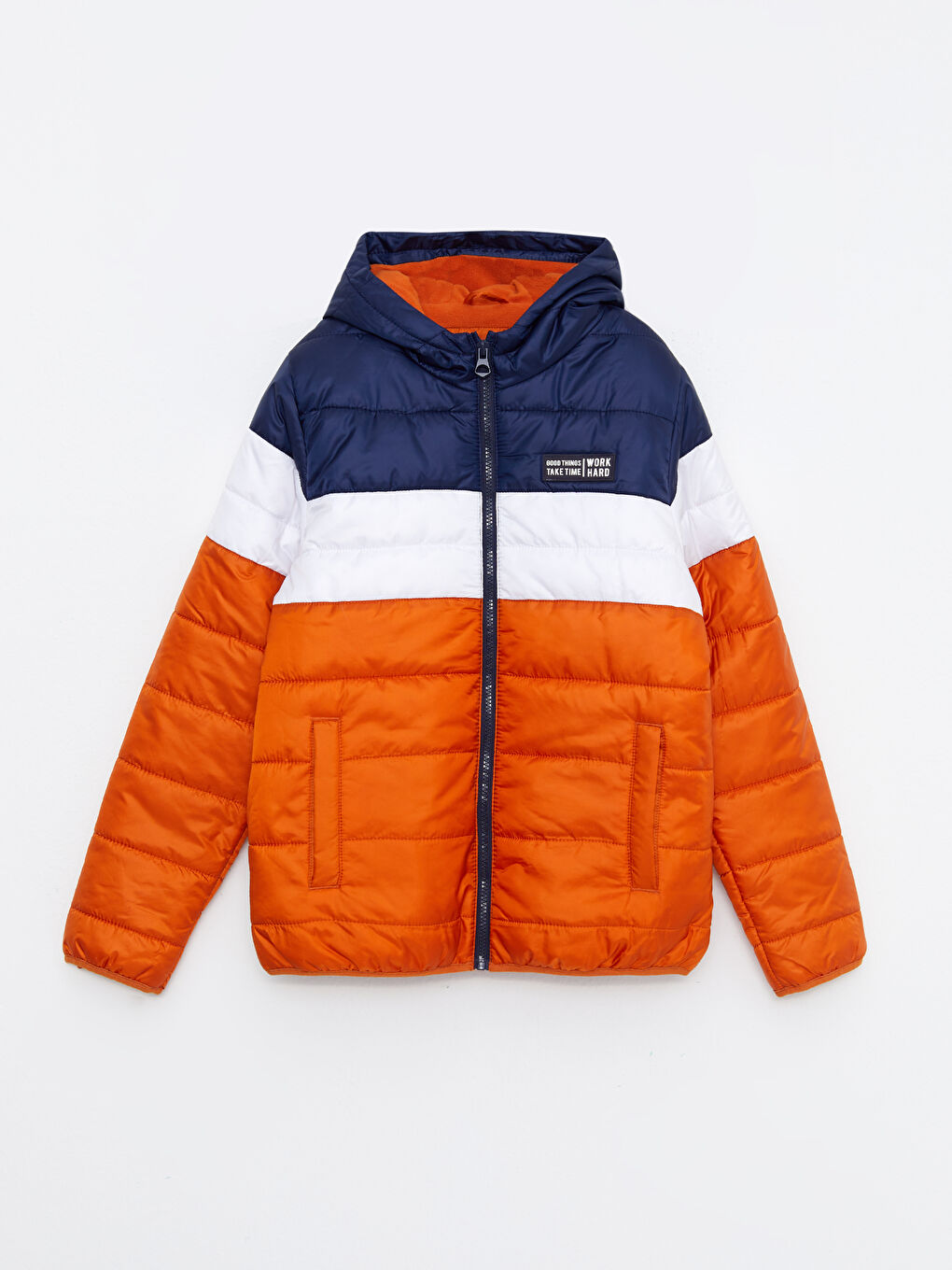 LC Waikiki Hooded Boy Puffer with Color Block -W2BS74Z4-H6V