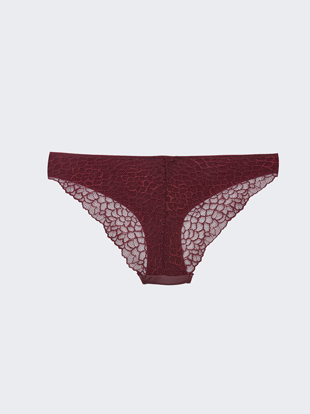 Bordo Dantelli Kadın Fantezi Bikini Külot-1
