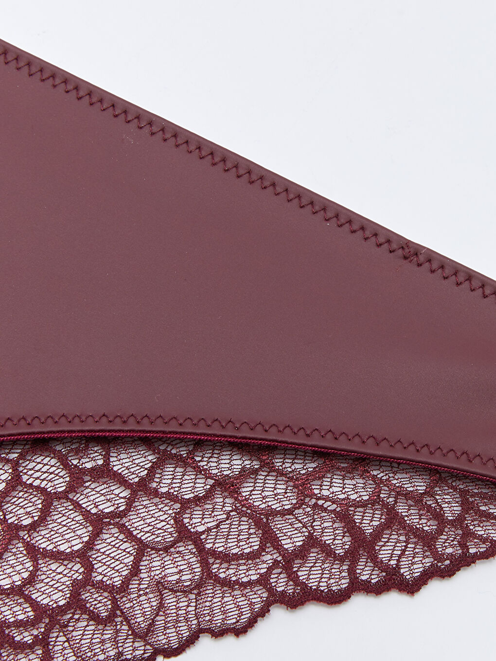 Bordo Dantelli Kadın Fantezi Bikini Külot-2