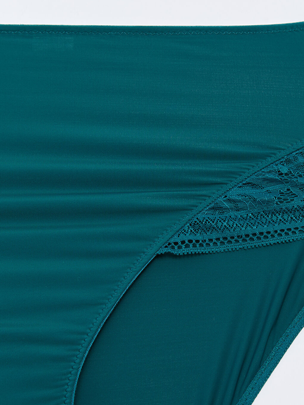 Petrol Dantel Detaylı Klasik Külot-2