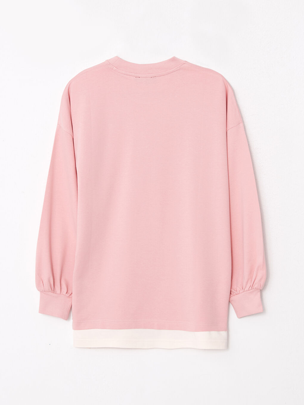 Crew Neck Printed Long Sleeve Oversize Cotton Women's Sweatshirt Tunic-5