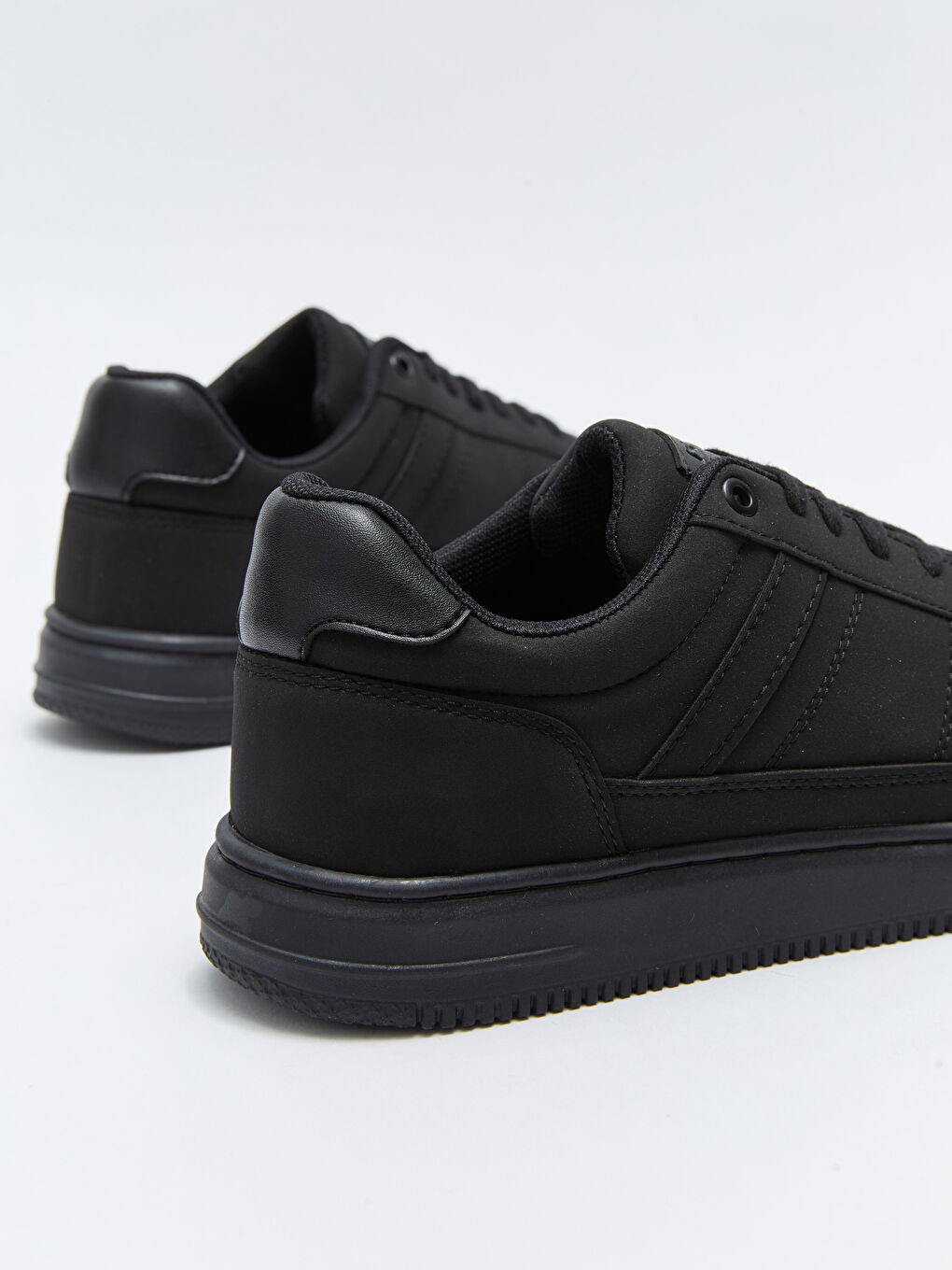 Siyah Bağcıklı Erkek Spor Ayakkabı-4