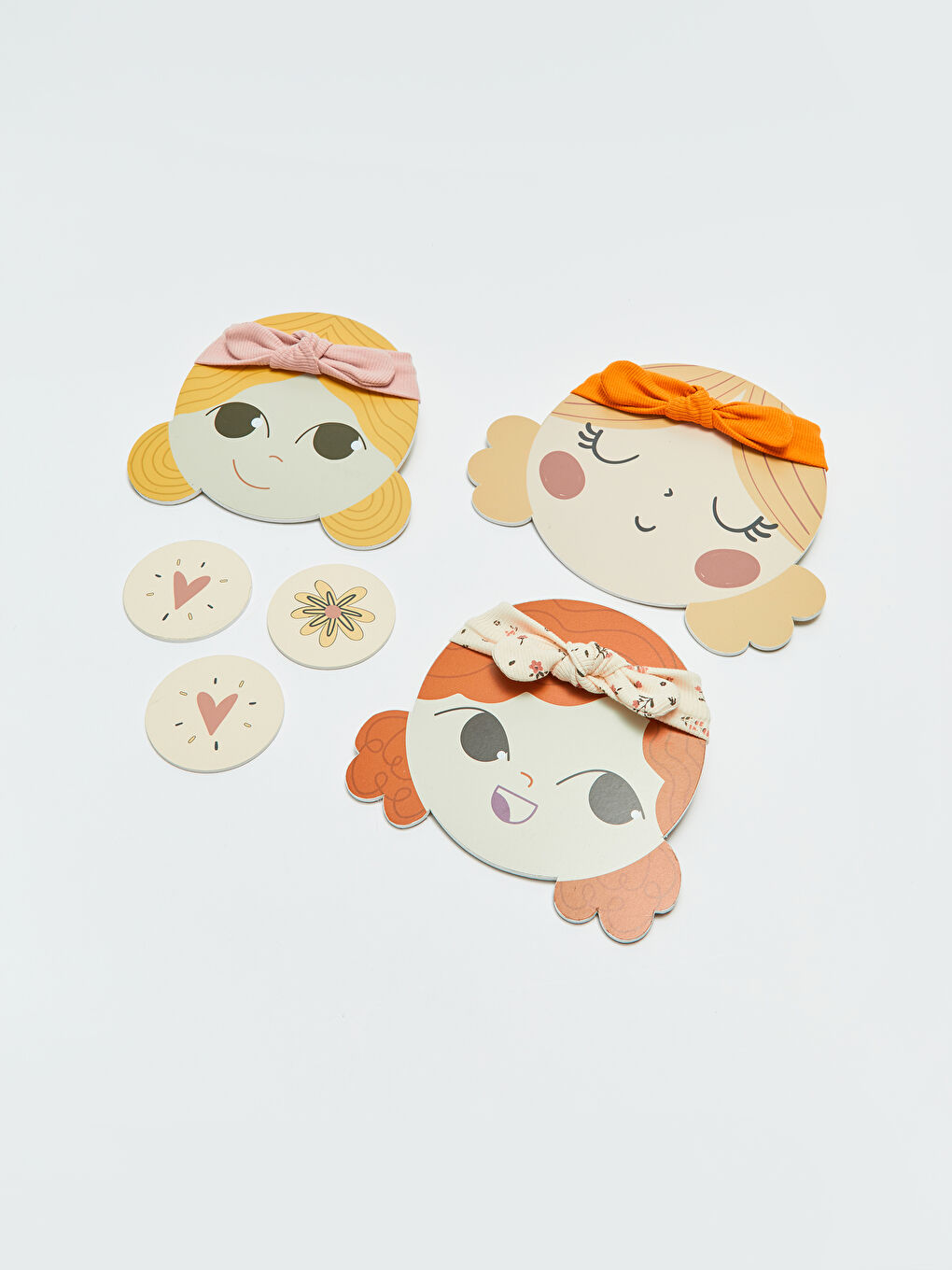 Pembe Fiyonk Detaylı Kız Bebek Saç Bandı 3'lü-1