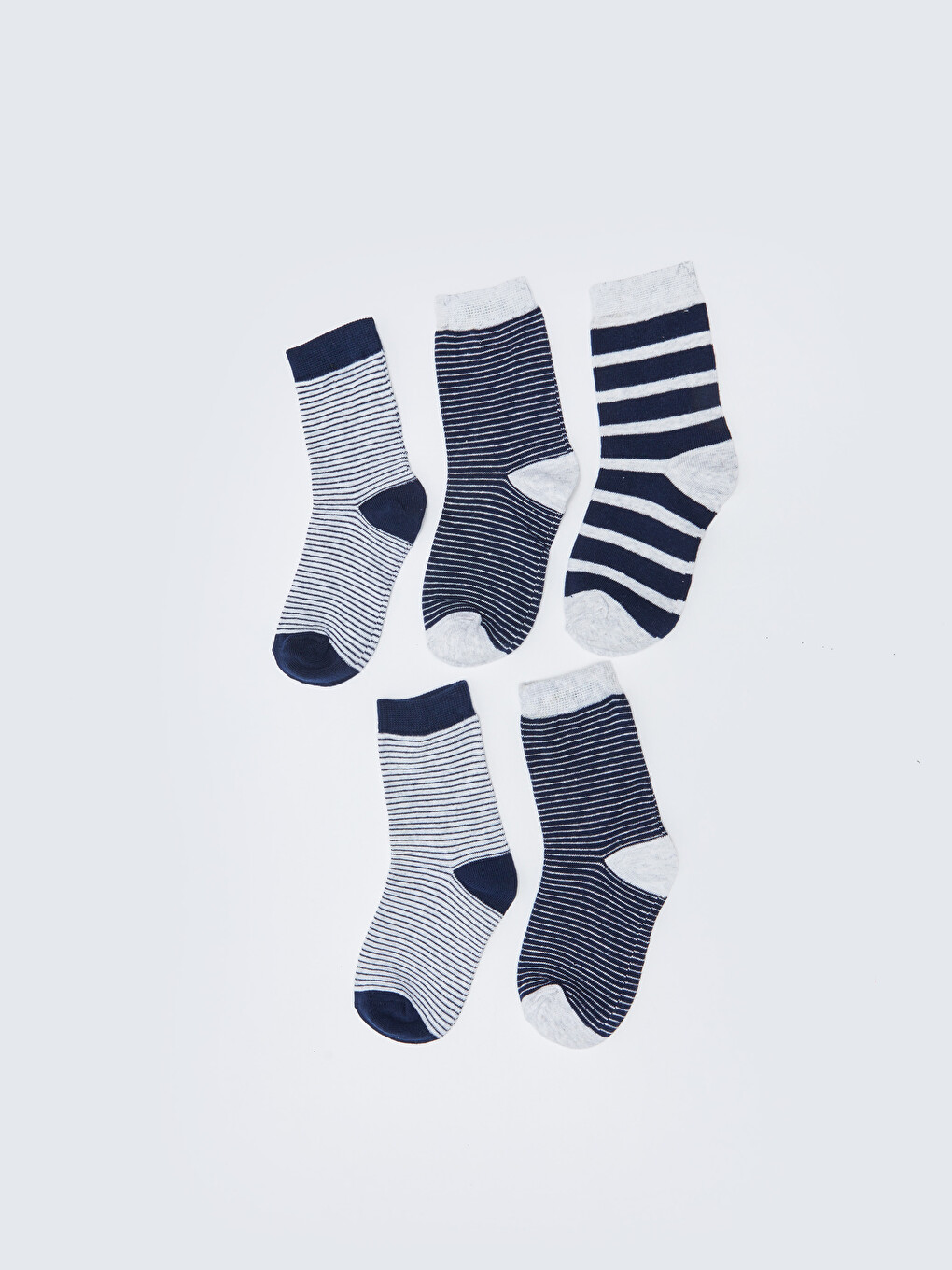 Striped Boys' Ankle Socks 5 Pack-1