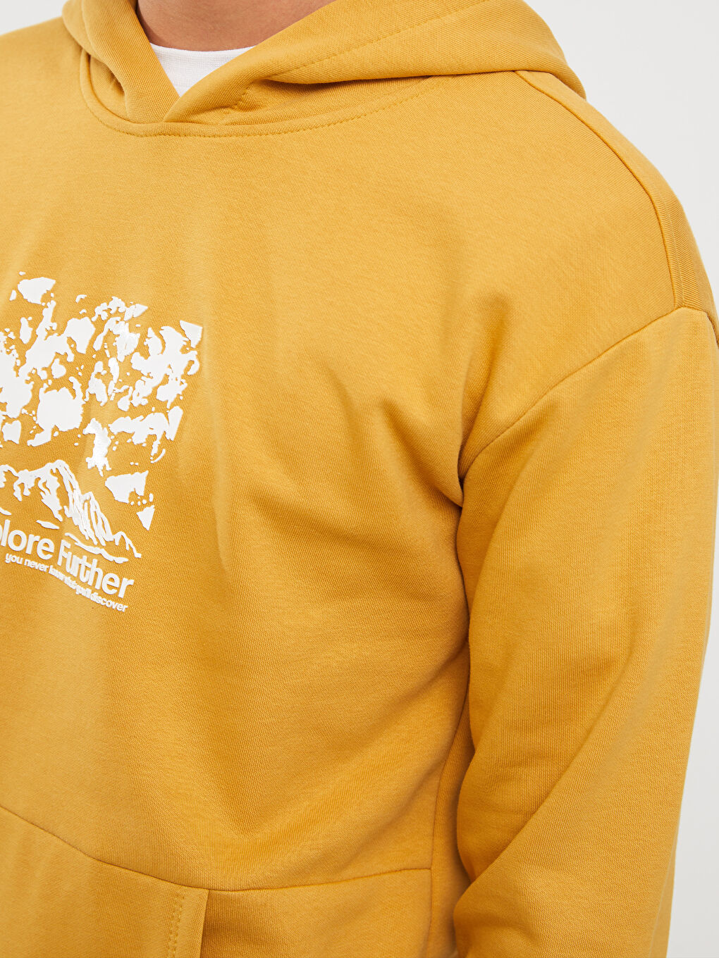 Oversize Long Sleeve Printed Men's Thick Hoodie -W2BU28Z8-GCY