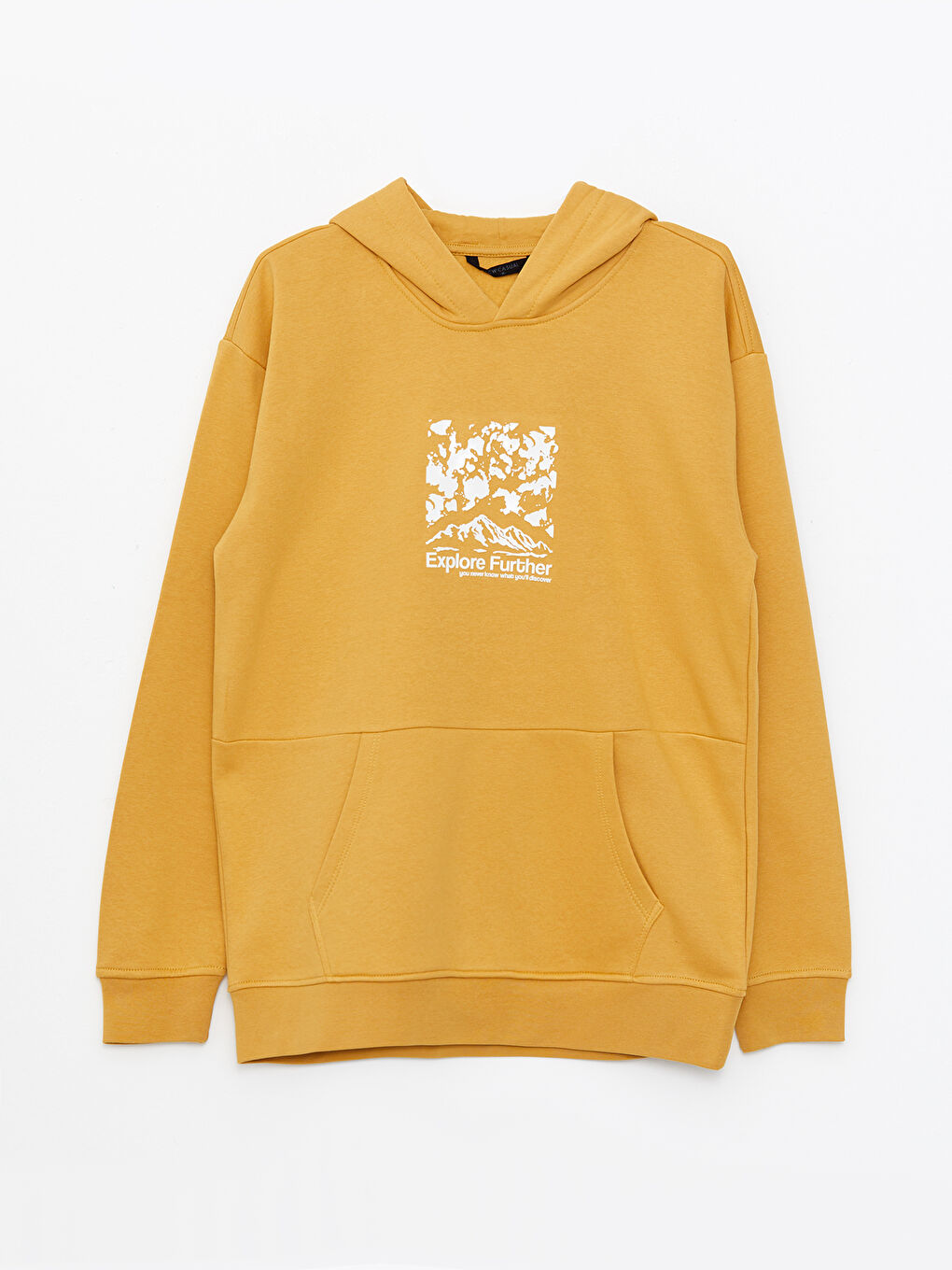 Oversize Long Sleeve Printed Men's Thick Hoodie -W2BU28Z8-GCY