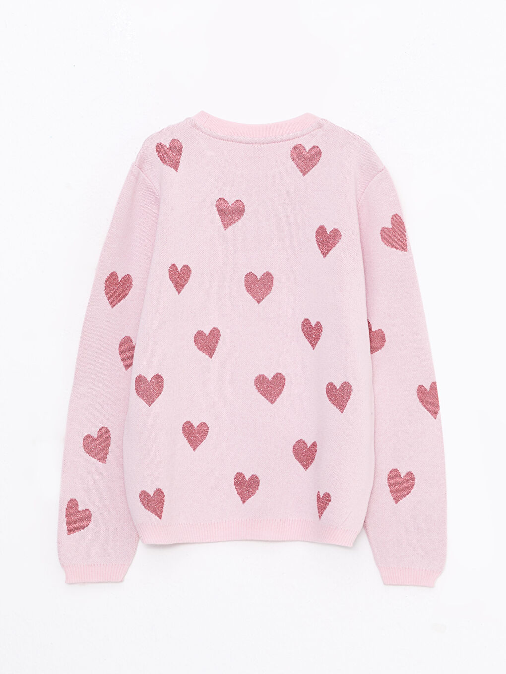 LCW Kids Crew Neck Patterned Long Sleeve Girls' Knitwear Sweater -W2BU42Z4-G21