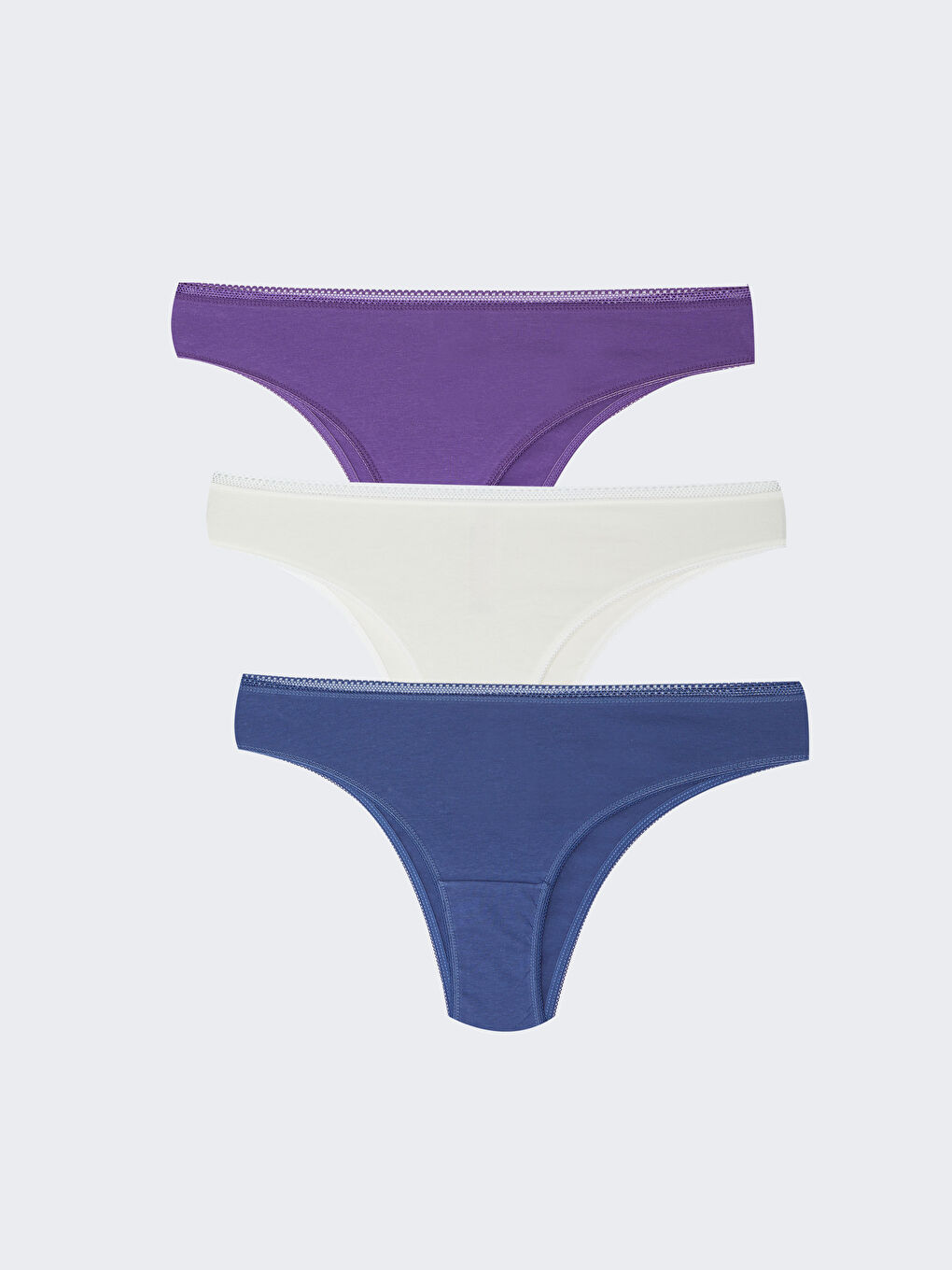 Gri Düz Brazilian Külot 3'lü