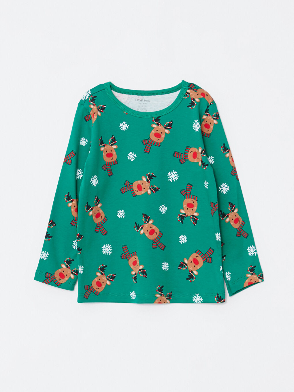 طقم بيجامة ولد رضيع بخصر مطاطي بطابع رأس السنة-1