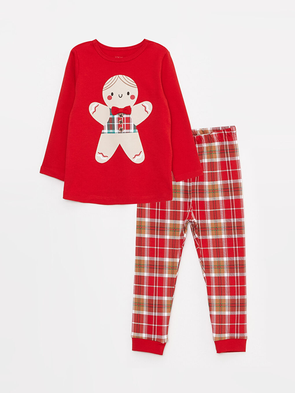 LCW baby Crew Neck Long Sleeve Printed Baby Boy Pajama Set -W2BV03Z1-HC3