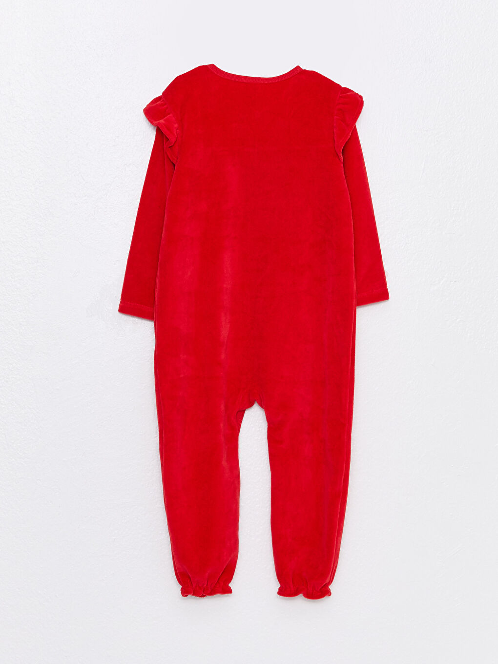 Круглый вырез С длинным рукавом Базовый Бархатный Комбинезон для малышек девочек-1