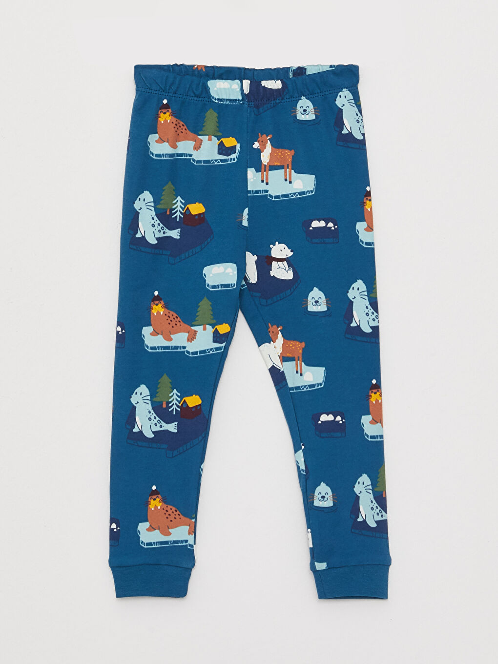 Crew Neck Long Sleeve Printed Baby Boy Pajama Set-2