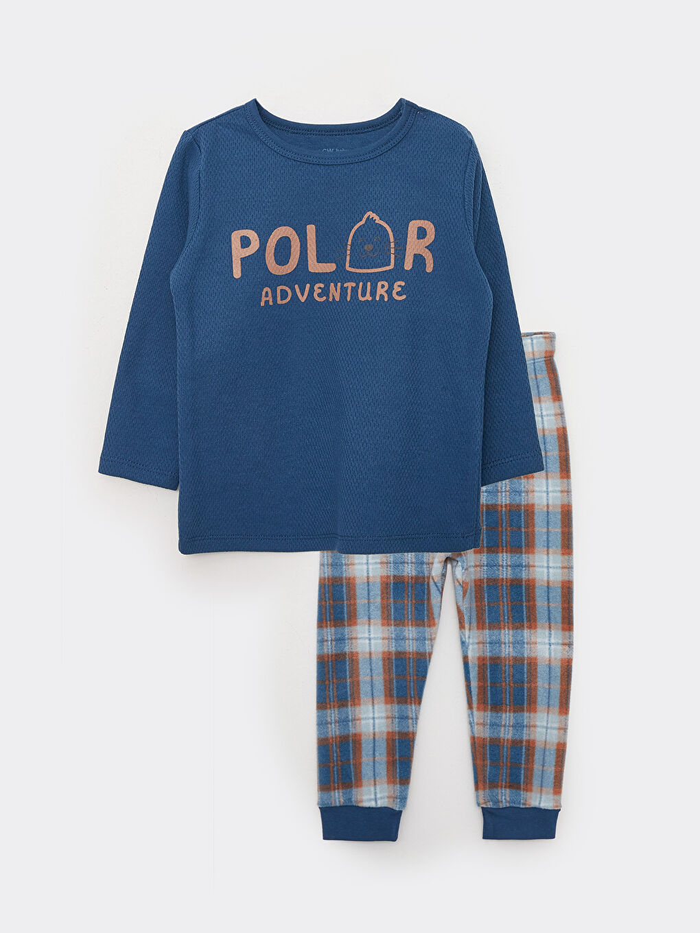 LCW baby Crew Neck Long Sleeve Printed Baby Boy Pajama Set -W2BV27Z1-SJA