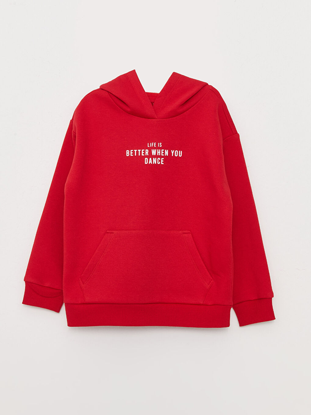 Hooded Printed Long Sleeve Girls' Sweatshirt