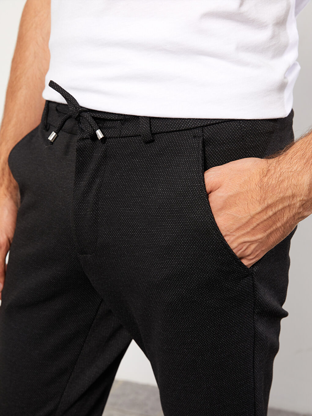 XSIDE Standard Fit Waist Lace-up Detailed Men's Trousers -W2BV39Z8-SJ0