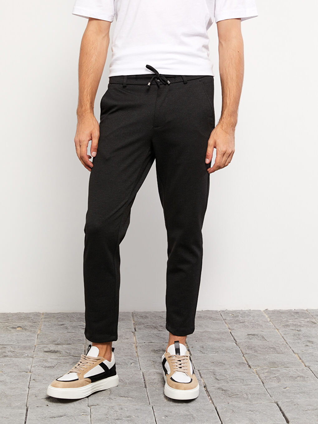 XSIDE Standard Fit Waist Lace-up Detailed Men's Trousers -W2BV39Z8-SJ0