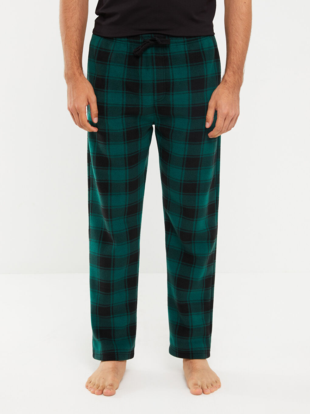 Стандартная посадка Клетчатые Полярные Мужские Пижамные Брюки-3