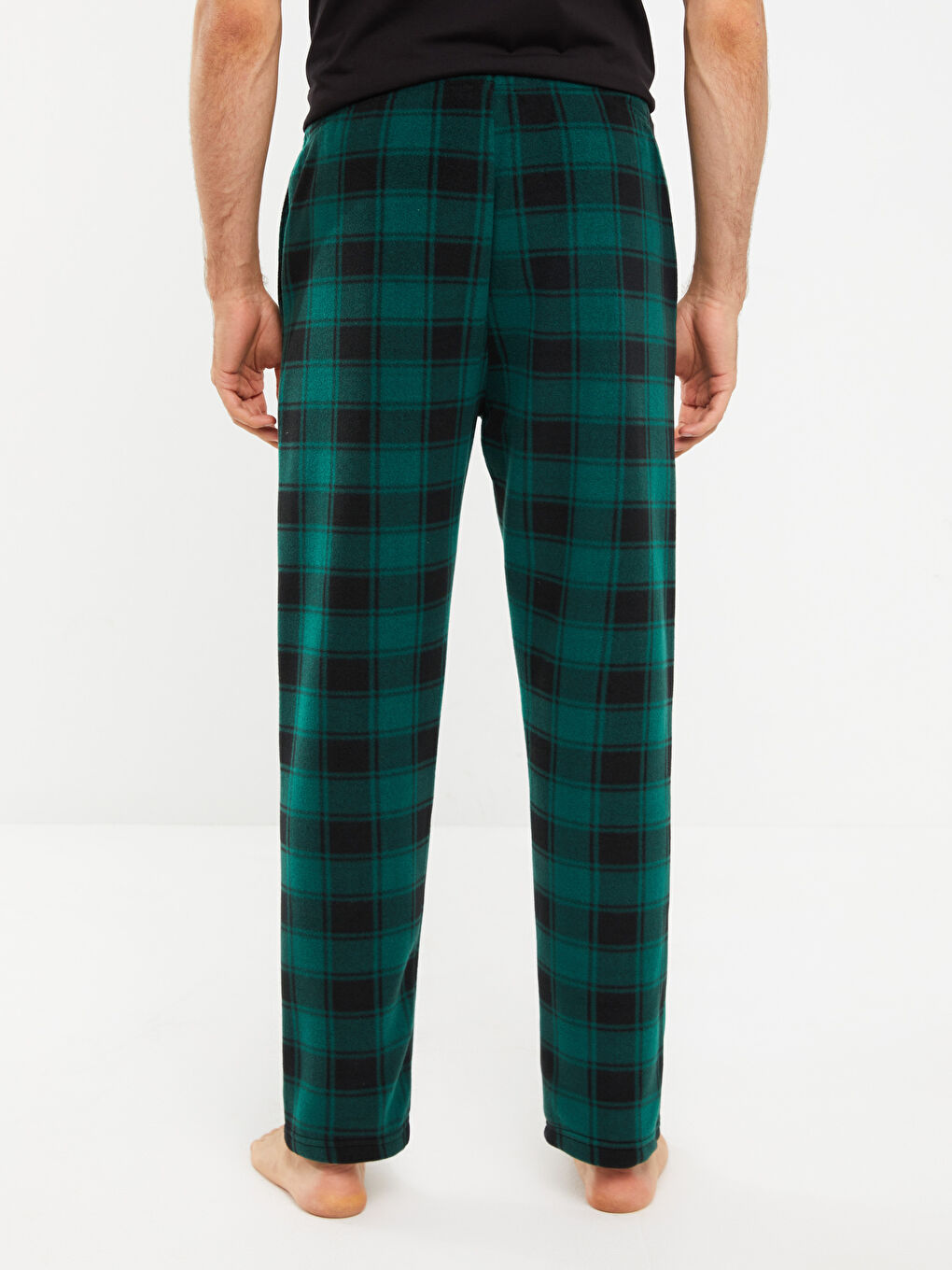 Стандартная посадка Клетчатые Полярные Мужские Пижамные Брюки-4
