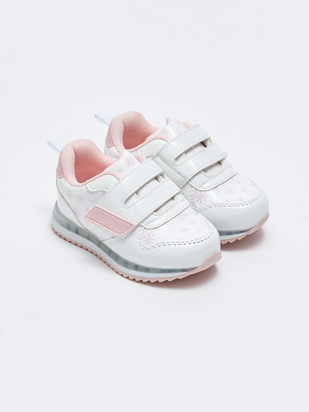 Baskets Imprimées Lumineuses à Crochet et Boucle pour Filles-1