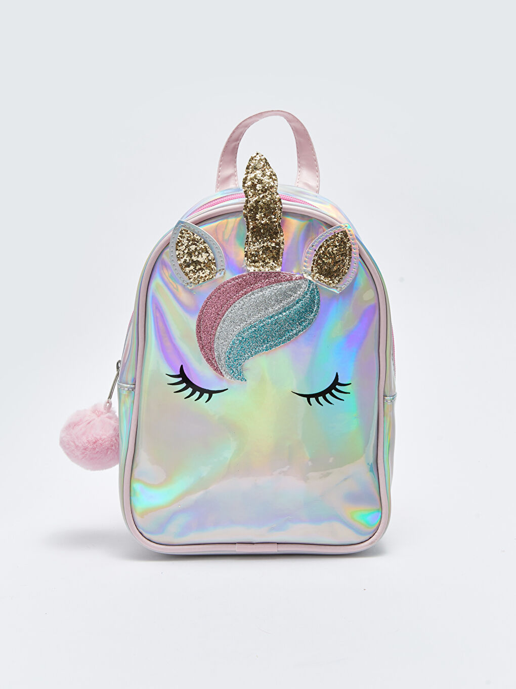 3D Applikations-Detail Rucksack für Mädchen mit Hologramm-Print
