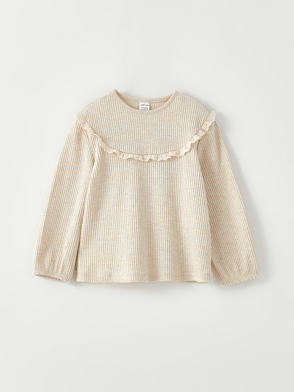 تيشيرت كم طويل بياقة دائرية للبنات الرضع