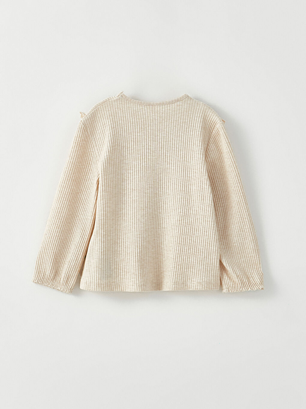 تيشيرت كم طويل بياقة دائرية للبنات الرضع-1