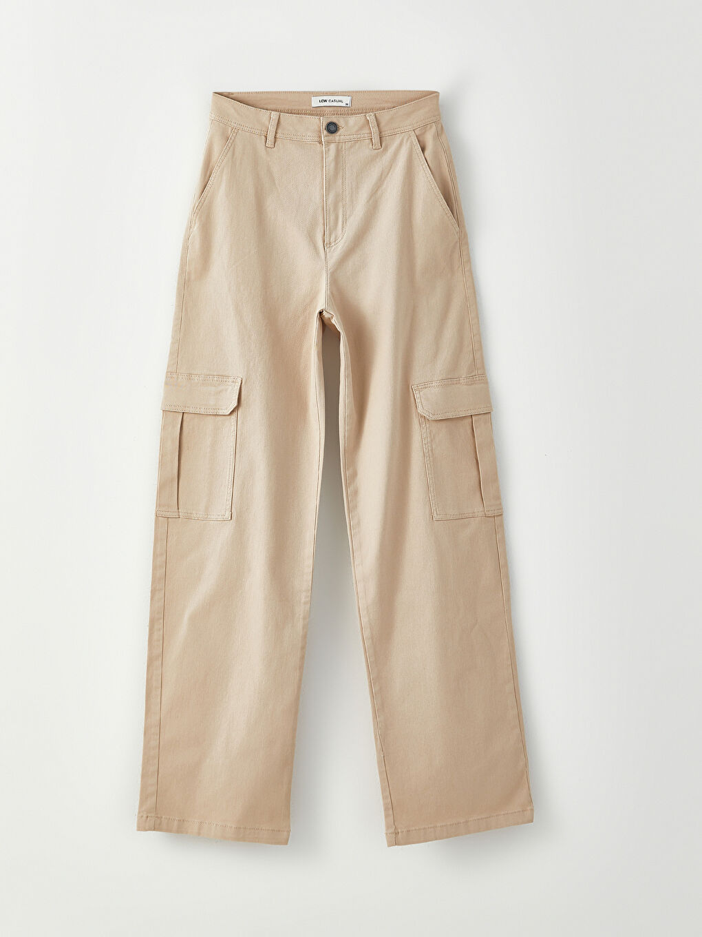 Standard Fit Regular Pocket Detailed Gabardine Women's Trousers-5