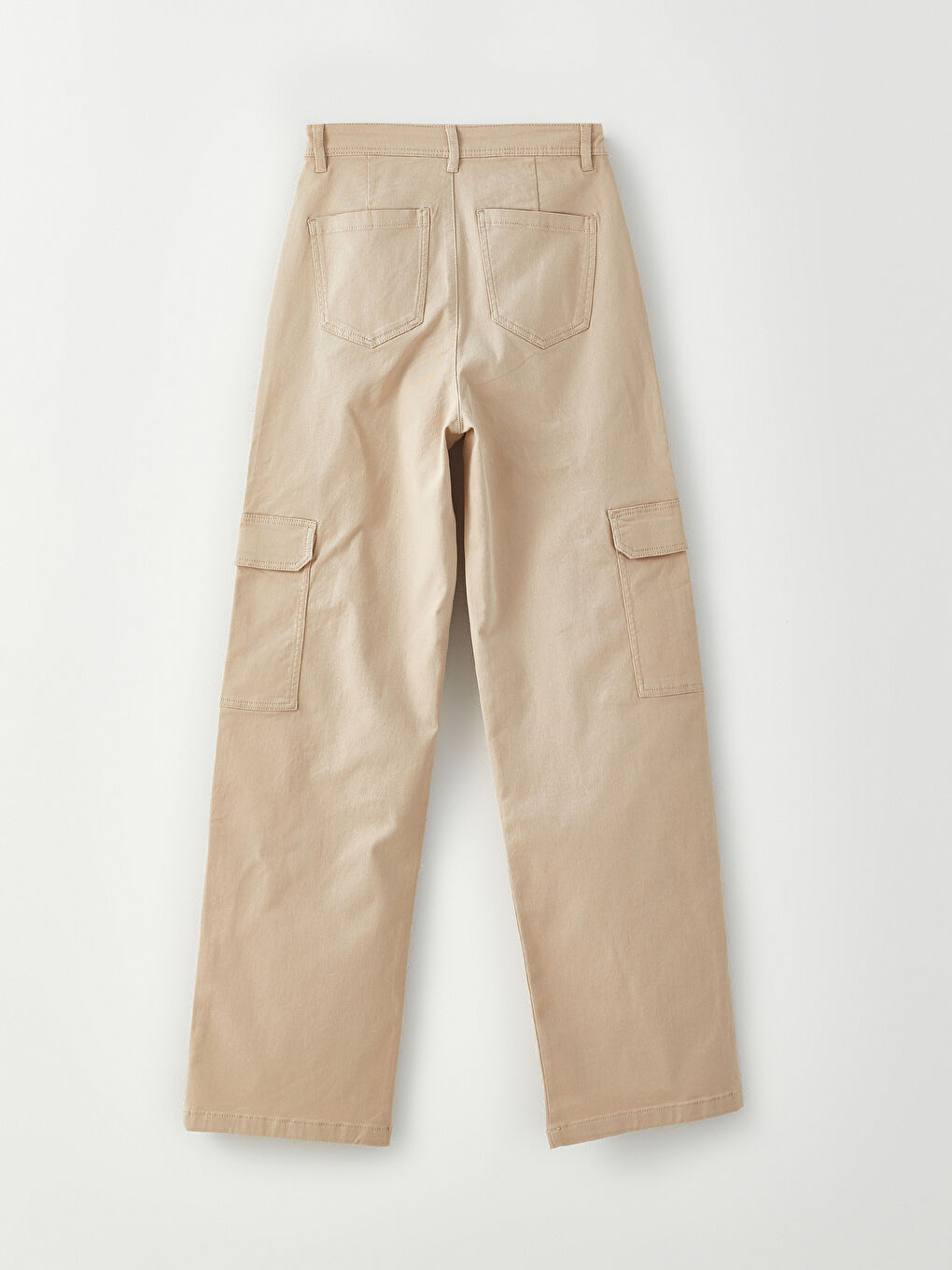 Standard Fit Regular Pocket Detailed Gabardine Women's Trousers-6