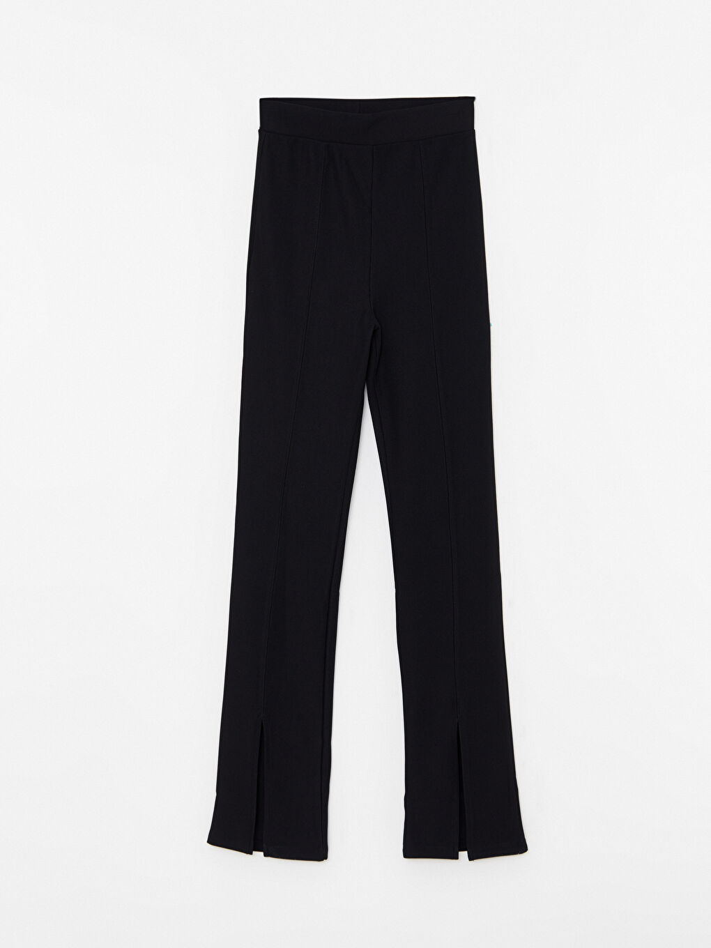 Women's Elastic Waist Plain Trousers-5