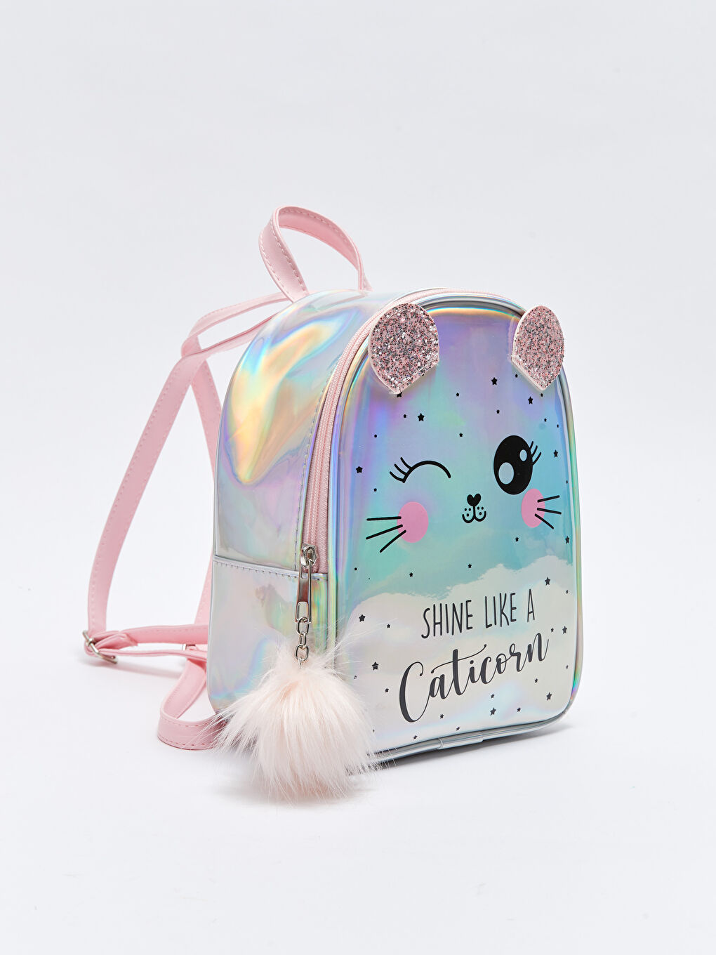 Gri Baskılı Kız Çocuk Sırt Çantası-1