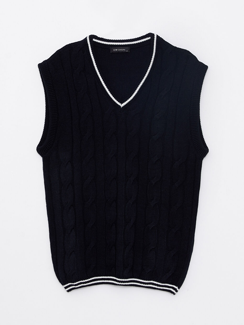 XSIDE V-Neck Sleeveless Patterned Men's Sweater -W2BV94Z8-HRC