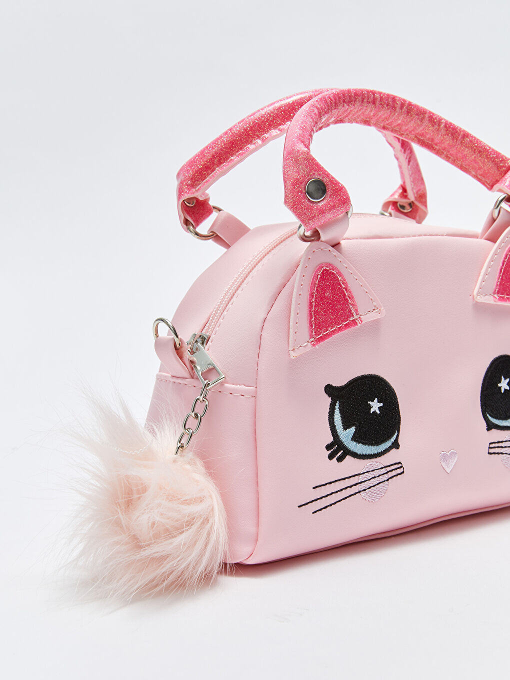 Pembe Baskılı Kız Çocuk Kol Çantası-1